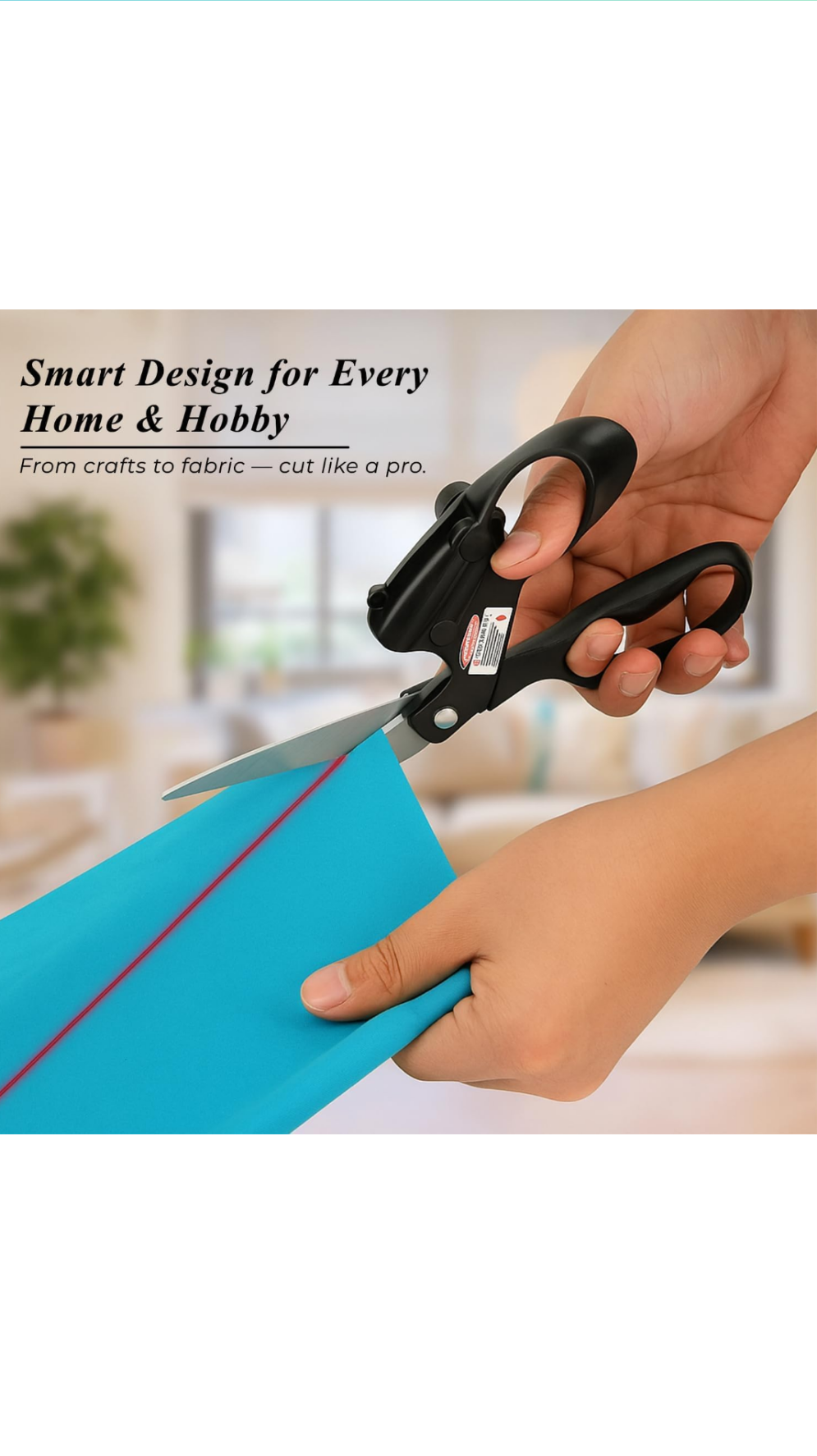 Professional Laser Guided Scissors, Precision Straight Accurate Cutting Cutting Tool for Crafts and Fabric, DIY Projects Black (1 Pc) COD available