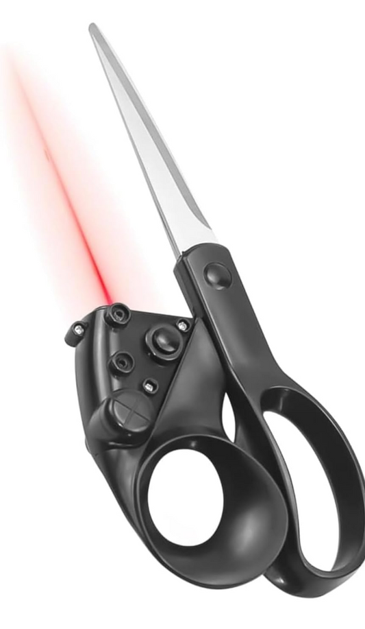 Professional Laser Guided Scissors, Precision Straight Accurate Cutting Cutting Tool for Crafts and Fabric, DIY Projects Black (1 Pc) COD available